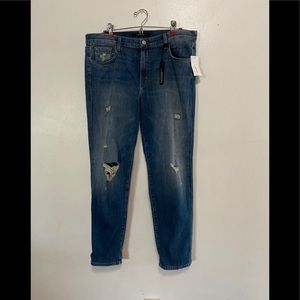 NWT J Brand “Johnny” Distressed Jeans Size 31 | High Rise Slim Boyfriend